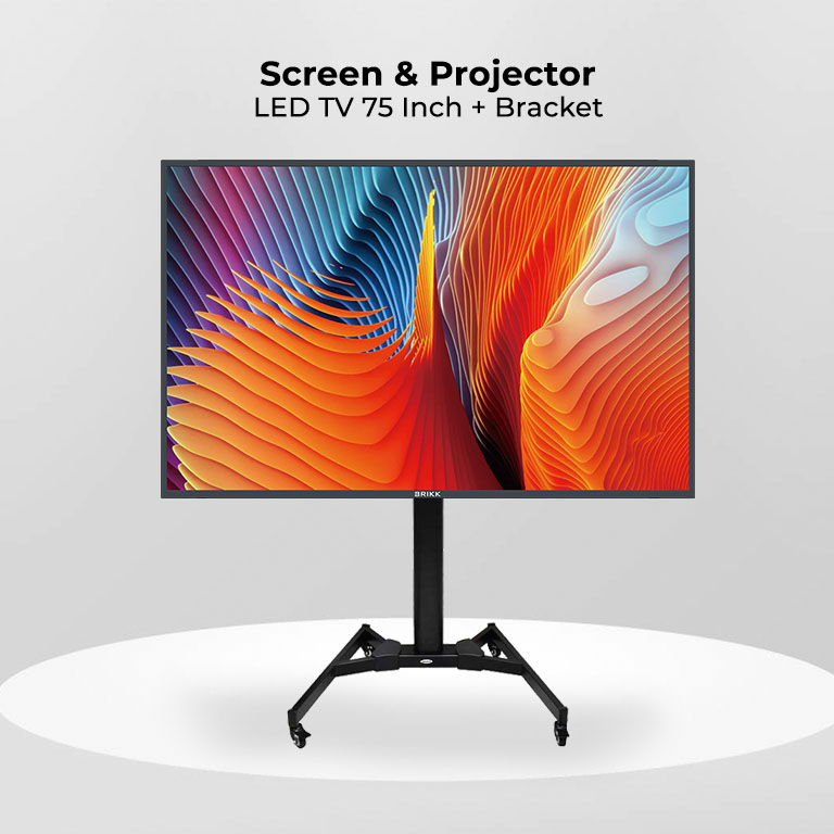 Kmc Led Screen TV LED 75 Inch + Bracket Stand - 3 Laras.ID