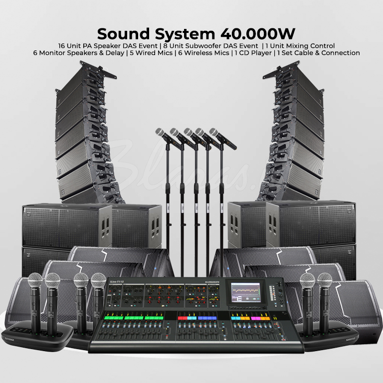 Paket Sound System 40.000 Watt - 3 Laras.ID